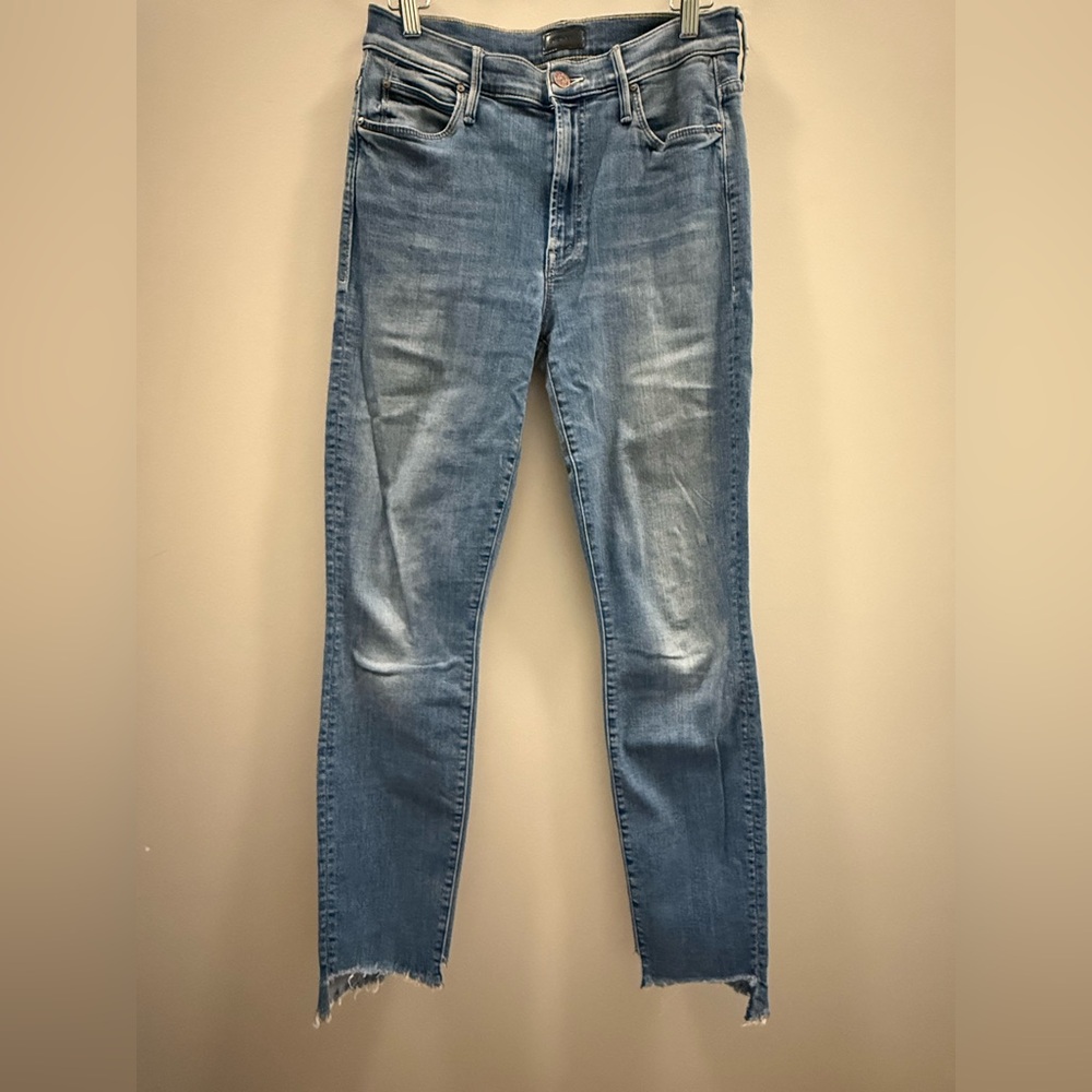 MOTHER Women's High Rise Jeans in Medium Blue